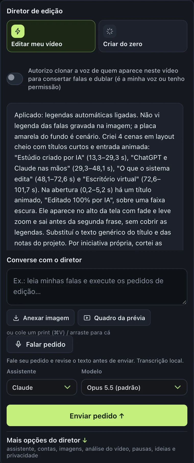 Peça como falaria com um editor